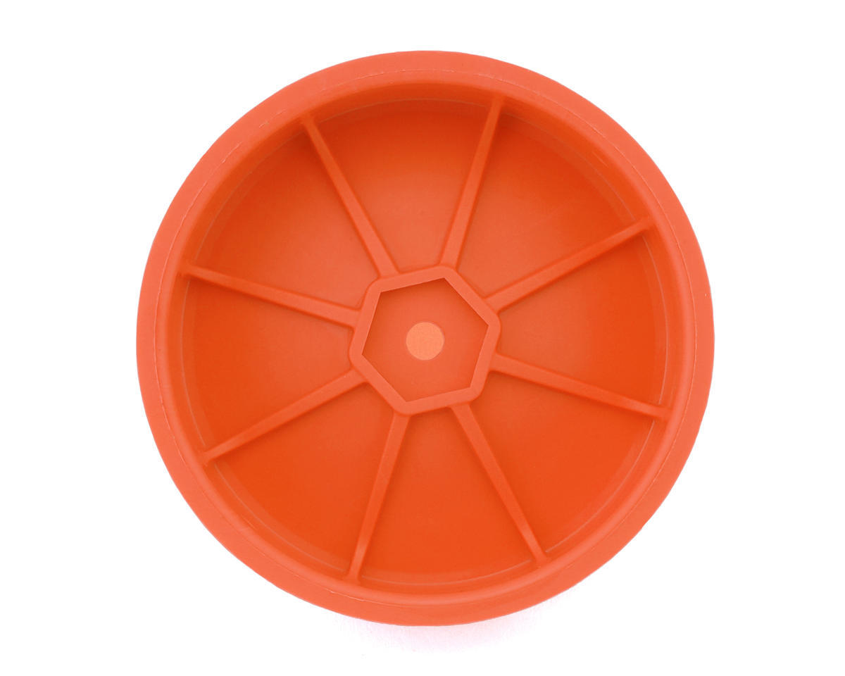 Schumacher 12mm 1/10 2WD Buggy Front Slim Hex Wheels (Orange) (2