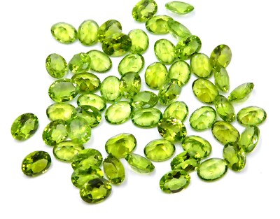 Natural Peridot Oval Cut Loose Gemstone 6X8 MM For jewelry Making P-2283