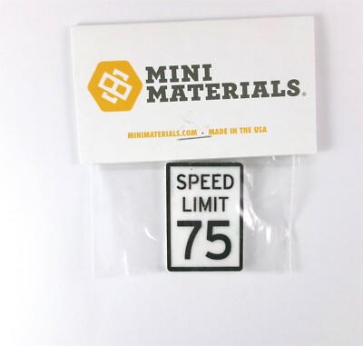 Dollhouse Miniature Seen on Shark Tank! Mini Materials SPEED LIMIT Sign, MM0111