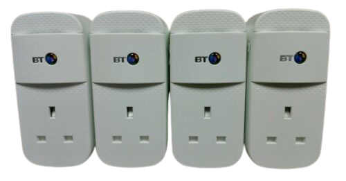 4 x BT Mini Connectors v2 VERSION 2 1000Mbps 1GB Powerline Adapters Home plugs  - Picture 1 of 3