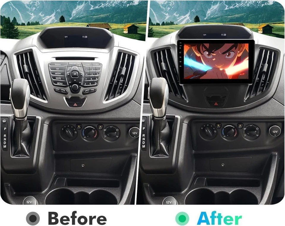 Radio estéreo Android 15 CarPlay para Ford Transit 150 250 350 2015 2016 2017-2019 Foto 4 de 4