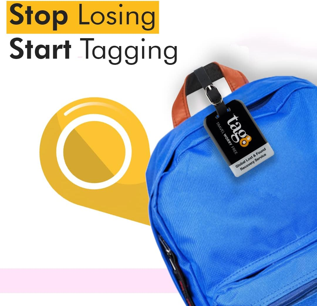 Bag Security Tag (Pack of 2) Luggage Tag with Airport Tracer Code
