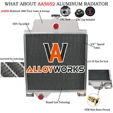 Aluminum Radiator fits Tractor John Deere JD300 JD301 820 920 1020 1120#AT20797