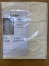 Focus Hookless Shower Curtain 71 x 74 HBH40PLW05 Plain Weave Beige -NEW