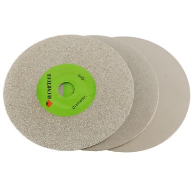 3Pcs 4'' inch Grit 320 600 1000 Fine Diamond Grinding Disc Wheel Coated Flat Lap
