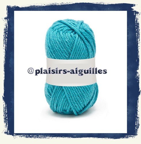 Lot De 2 Pelotes De Laine Phildar Partner 6 Piscine - Bleu - Aiguille 6 - Acrylique/Polyamide - Neuves
