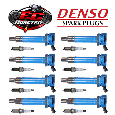 Denso Platinum TT Spark Plug + Energy Ignition Coil For Lexus Sequoia 4.7L V8