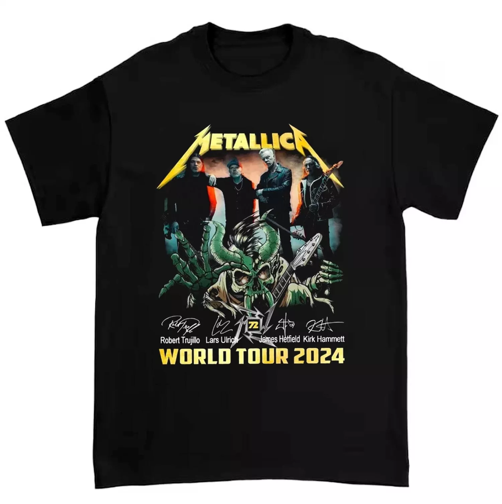 Metallica 2024 World Tour T-Shirt for Men and Women in Sizes S-5XL