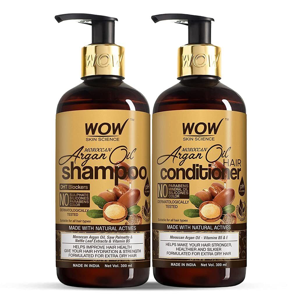 fest dyd fælde WOW Skin Science Moroccan Argan Oil Shampoo &amp; Conditioner Hair Care Kit  600ml | eBay