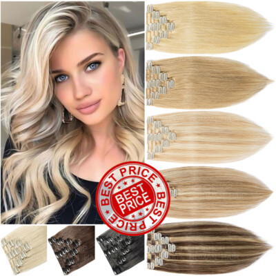 Balayage Ombre Human Hair Extensions Full Set NEW Amazon.com : Aison Ombre Clip in Hair Extensions Balayage  main image 4