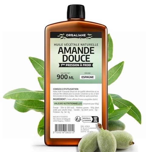 Huile d'Amande Douce pour apaiser la peau sèche et sensible de toute la famille 900 ml