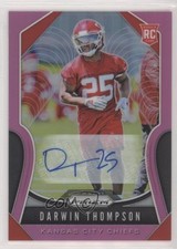 2019 Panini Prizm Rookies Pink Prizm Auto Darwin Thompson #400 Auto fm0