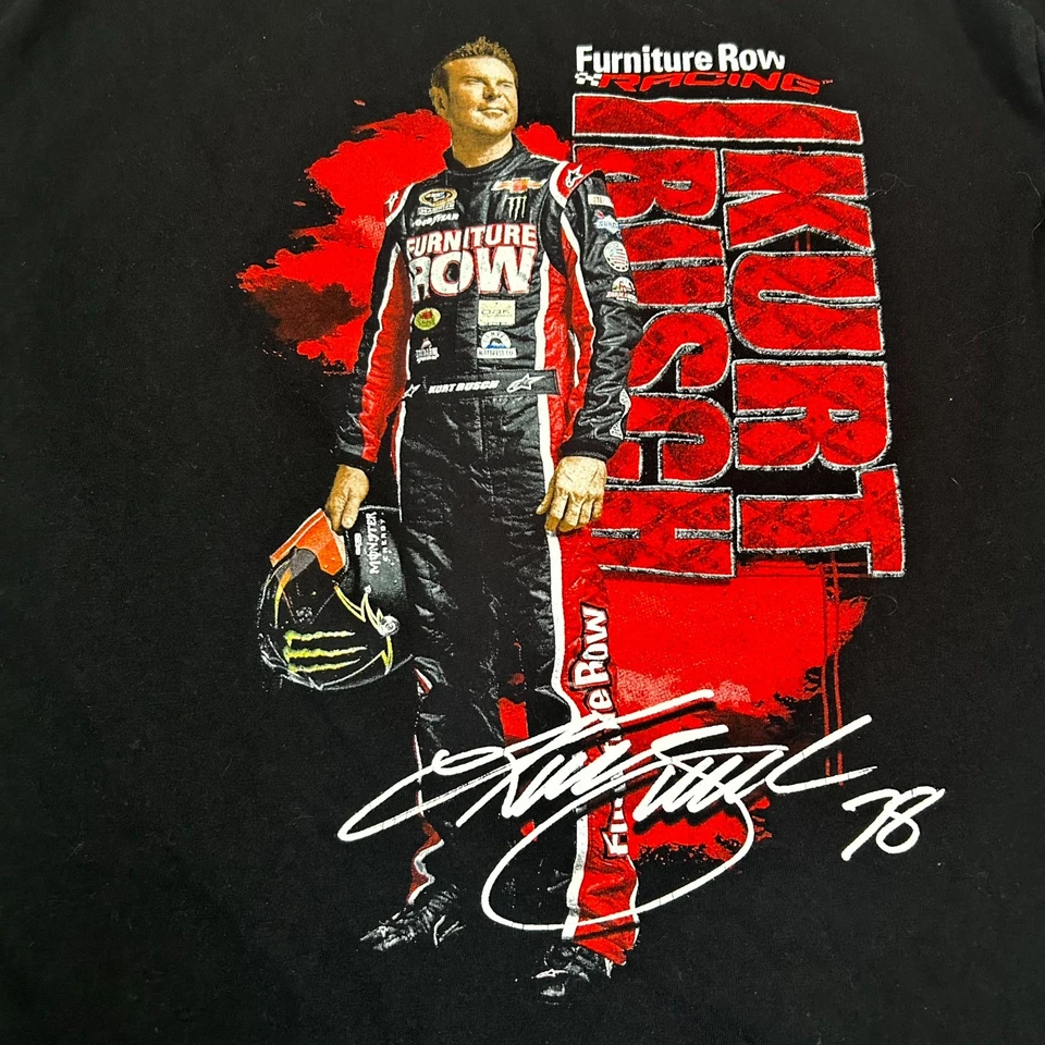 Camiseta De Colección Y2K Chase Kurt Busch Hombres Negra Muebles Fila Carreras #78 Camiseta Nascar Foto 2 de 4