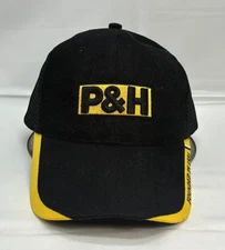 P&H Mining Equipment 'Founded in 1884' Black and Yellow Adjustable Cap Hat