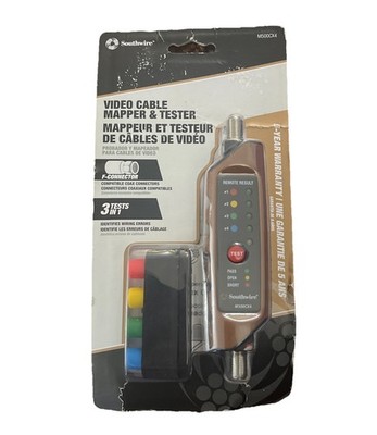 Southwire M500CX4 Video Cable Mapper & Tester. Led Display .3 Test In 1. New.