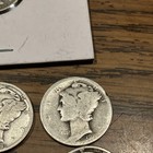 Lot Of 9 Mercury Dimes 90% Silver Mixed Dates — photo 4