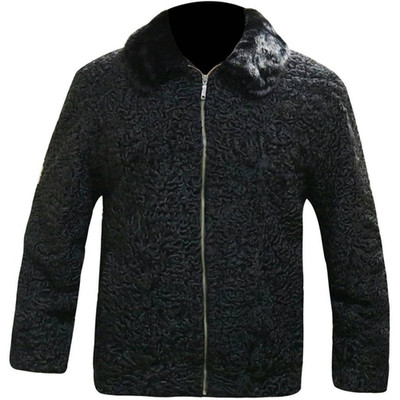 Man's Real Persian Lamb Fur Bomber Jacket Coat Luxury Outerwear All size Presale