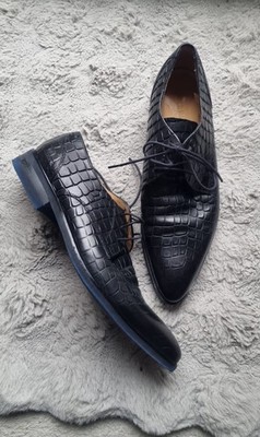 Melvin & Hamilton Lance Torino Crock Black Derby Schuhe aus schwarzem Leder