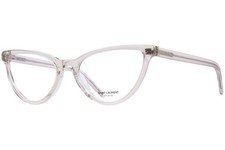 Saint Laurent SL M138 004 Eyeglasses Women's Transparent Clear Cat Eye 55mm