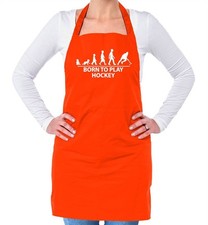 Born To Play Hockey - Unisex Adult Apron - Field Player Team Sport Stick
