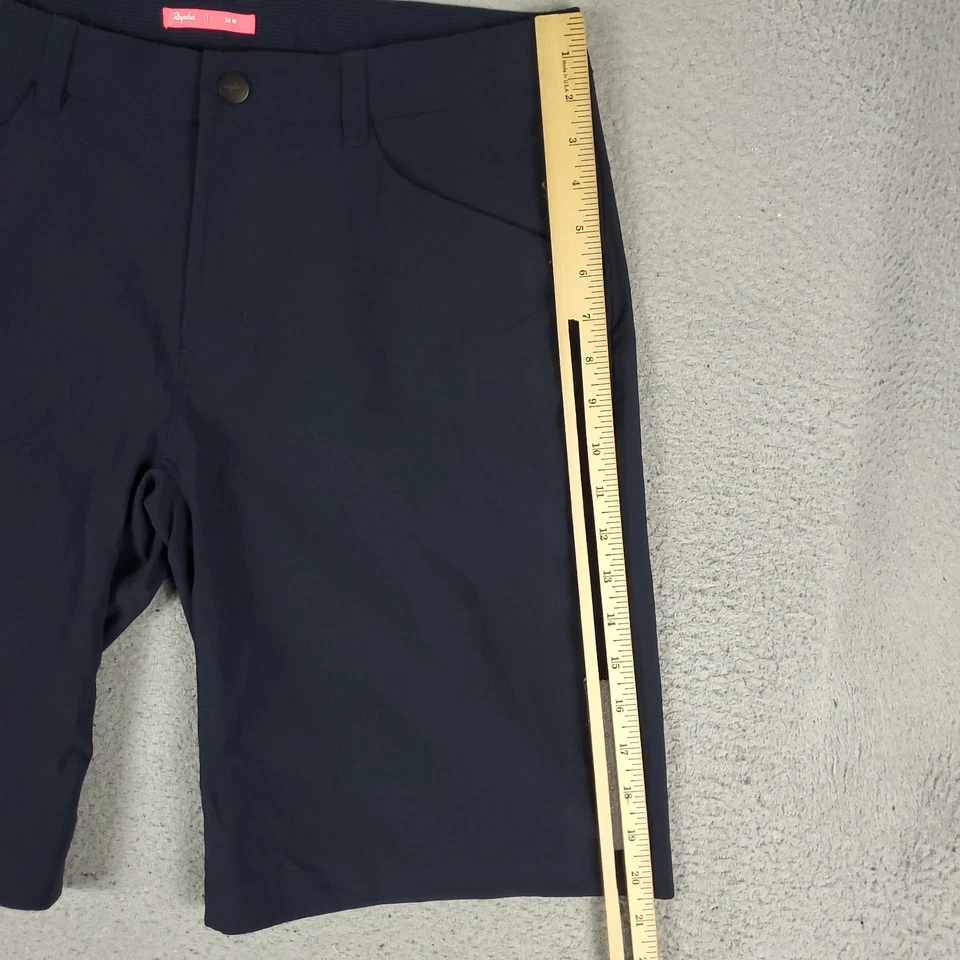 Shorts Rapha Masculino Tamanho 34 Azul Marinho Nylon Elástico Golfe Frente Plana Chino - Imagem 4 de 4