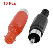 Solder RCA Male Socket Jack Audio Video Adapter Connector Tri Color 10 Pcs