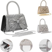 Sparkle Rhinestone Evening Clutch Bag for Women Party Wedding Handbag with Chain