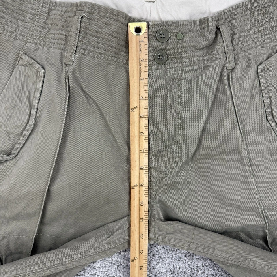 Pantalones Cortos Diesel Para Hombre 33 Verde Carga Paracaidista Paracaidista Cordones Militares Foto 4 de 4