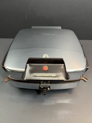 Vintage Toastmaster Electric Griddle / Sandwich Maker Tested Works - Chrome USA
