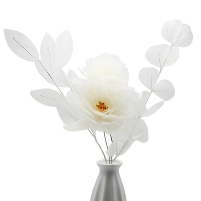Handmade Cotton Artificial Flowers, Faux Wildflowers with Bendable Stems for ...