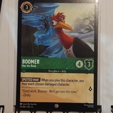 Disney Lorcana Boomer-Has the Beak Storyborn Ally Card 76/204 James Rey Sanchez