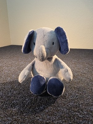 Carter's Just One You Gray & Blue 9'' Elephant 63048 Stuffed Plush Lovey 2012