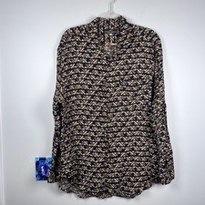 Guess Vintage Men  s Button Down By Georges Marciano Size XL Festival Rayon USA