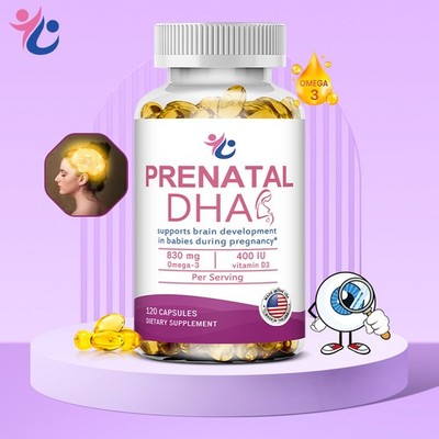 Prenatal Omega3 DHA+D3-Support Fetal Development&Mom Emotional Balance 30~120Cap