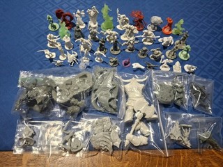 Unpainted Miniatures Lot 6 Reaper Bones Dungeons And Dragons Extras