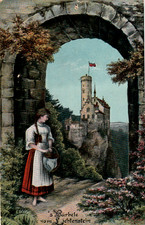 AK  1927- Schloss Lichtenstein - "Bärbele vom Lichtenstein" - RS Orig. Stempel
