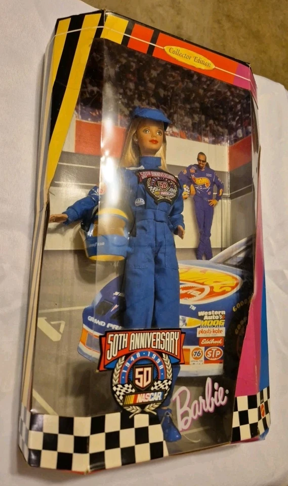 Barbie Nascar 1998 de colección 50 aniversario edición de coleccionista #20442 nueva en caja original Foto 2 de 4
