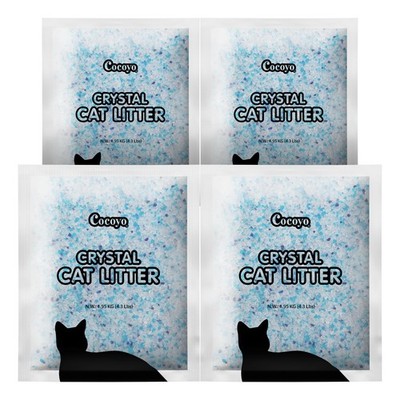 Crystal Cat Litter I Silica Gel Cat Litter,17.2 Lbs Value Pack (4.3 Lbs x 4)