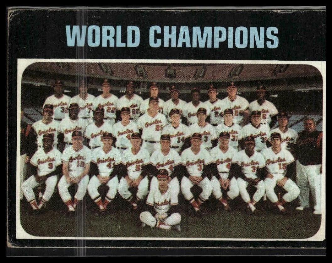 1971 Topps #1 1970 Baltimore Orioles World Champions Baseball Card