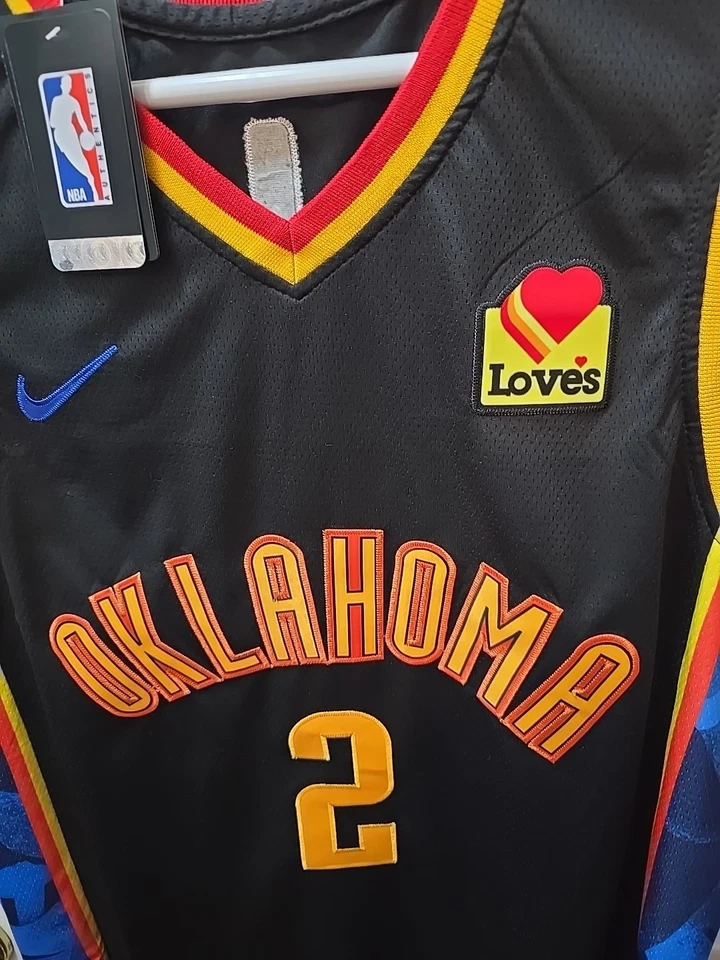 OKC Thunder #2 Shai Gilgeous-Alexander SGA Nike City Edition Jersey Size 50 - XL - Image 2 of 4