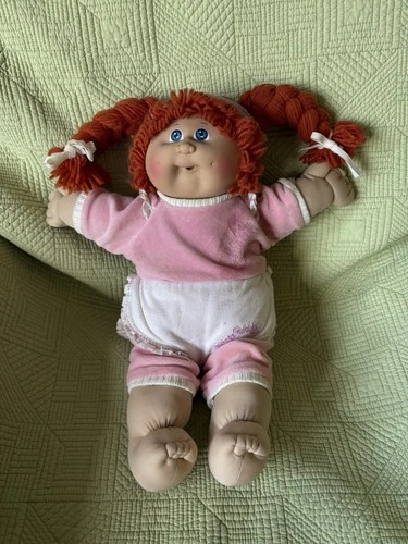 Vintage Cabbage Patch Kids Doll Original Red Hair Blue Eyes 1978-1982 CP Outfit