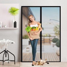Magnetic Door Screen Fit Door Size 60 x 80 Inch, Reinforced Fiberglass Mesh D...