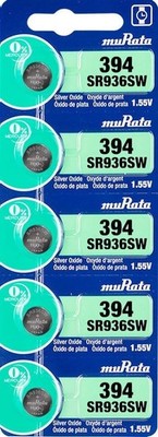 50 (10strips) Murata394 Battery SR936SW 1.55V Silver Oxide Button Cell Batteries