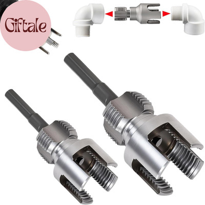 Pipe Threading Tool Kit with Internal & External Threader, 1/2''+ 3/4'' Pipe Sizes