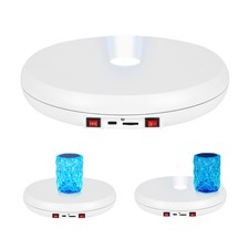 Rotating Display Stand 10'' LED Light Turntable Black White