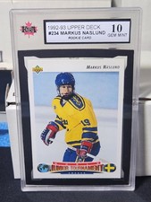92-93 Upper Deck Markus Naslund Rookie 🚨🚨🚨 KSA 10 Pristine Gem Mint