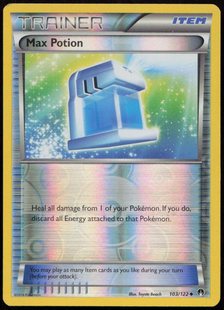 Max Potion 103/122 LP BREAKpoint Uncommon Reverse Holo Pokemon