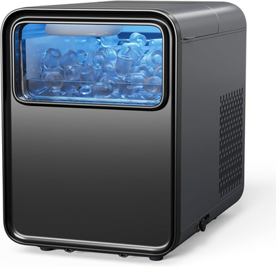 Ice Maker Countertop, 9 Ice Cubes in 6 Mins, Self-Cleaning Portable Ice Machine