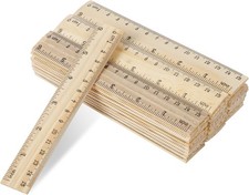 144 Packs 6 Inch Wooden Rulers Bulk Double Sided Pine Wood School Small Ruler...