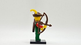LEGO minifigure Red Forestman cas140a Castle Forestmen 6054 small yellow plume